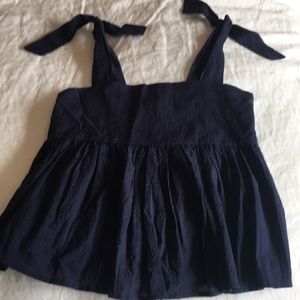 Cute navy blue cotton strappy top